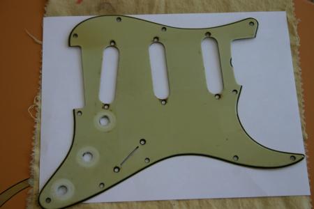 1963 ORIG Excellent Shape GREEN NITRO FENDER STRAT PICKGUARD