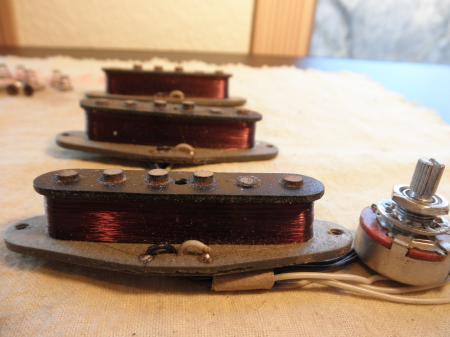 1970 Original Fender Stratocaster Pickups with Vol Pot