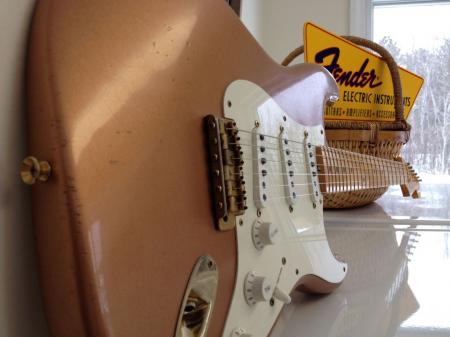 1955 Special Made 1 of 1 made Copper Metallic Relic Fender Strat Feather Weight