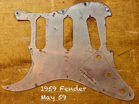1959 Fender Strat 11 Hole Pickguard Metal Shield