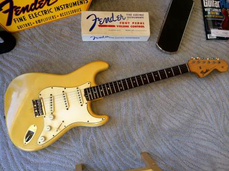 1966  Fender Olmpic White Feather Weight  Stratocaster