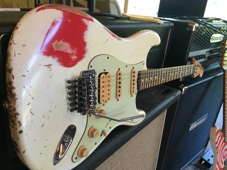 1960 Stratocaster 2012 Fender White Lightning Fiesta Red w/ Floyd Rose 21 Fret Slaboard