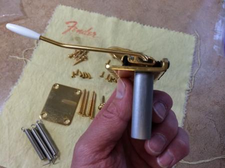 1957 GOLD Callahan Fender Strat Bridge & More Gold Parts