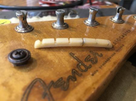 1957 Original Fender Stratocaster Neck Nut 