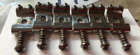  1989 Fender 1957 1962 RI Strat Saddles and Top Bridge Plate