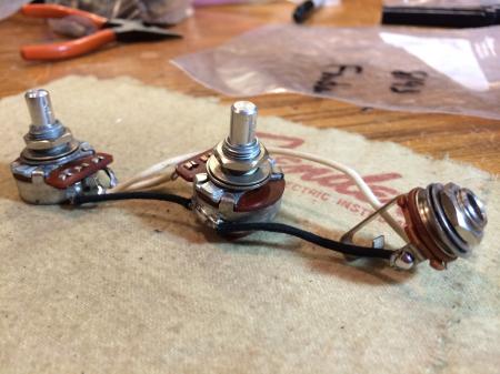 1982 Fender Precision Bass Pots with Output Wired