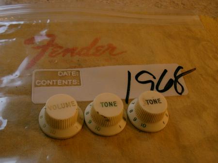 1968 ORIG FENDER STRATOCASTER KNOBS