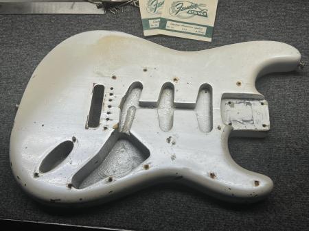 1961 Fender Olympic White Stratocaster Body