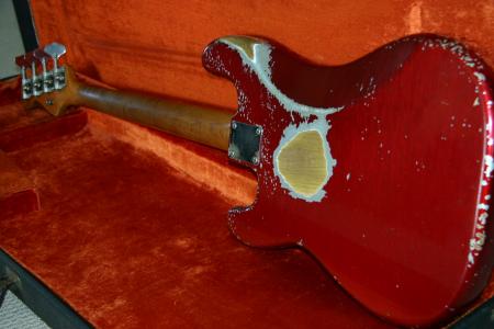 1965 Orig Candy Apple Red Fender Precision Bass PRO PLAYER!