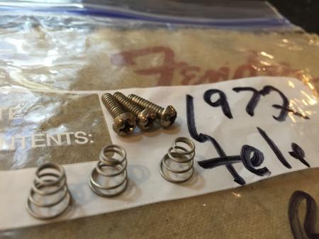 1972 Fender Tele Bridge Pickup Screws Springs