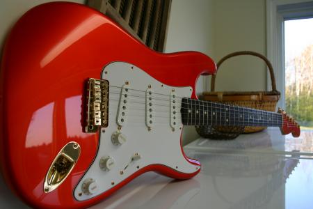 1960 Candy Tangerine 2011 Fender NOS Strat Relic With Gold Hardware