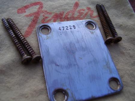 1960 REPO RELIC NECK PLATE & SCREWS