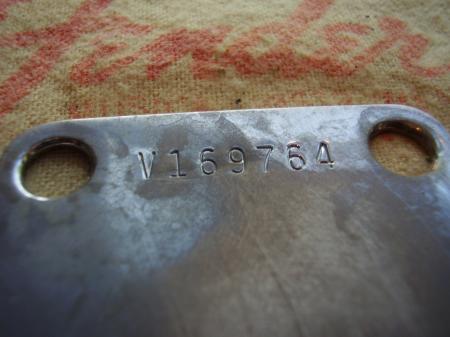 1962 USA FENDER STRAT RI RELIC NECK PLATE 