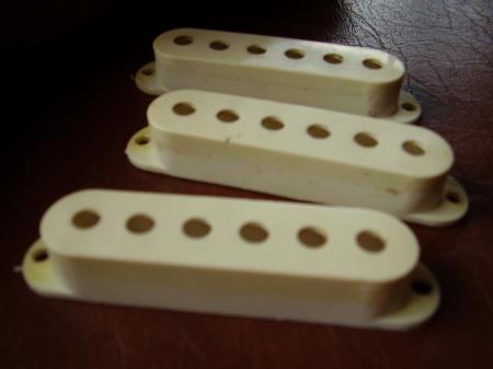 1956 51 year old Fender Stratocaster Pickup Covers WHITE