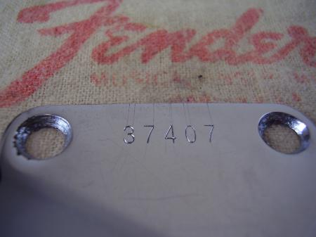 1959 ORIG FENDER STRAT NECK PLATE