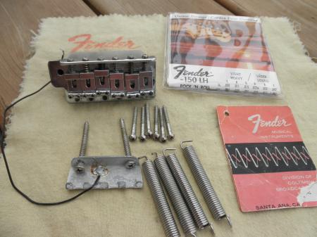 1971 ORIG CLEAN FENDER STRATOCASTER BRIDGE