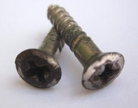 1954-58 FENDER STRAT GUITAR  JACK CUP SCREWS