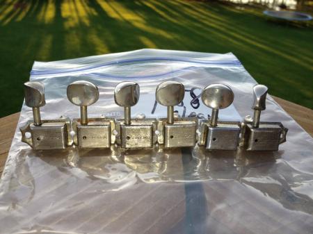 1958 Orig Fender Strat Tuners PRE CBS Single Line Kluson