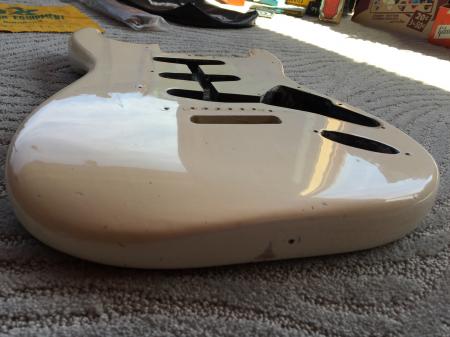 1965 Orig Fender Strat Body Old Refin Some Original Finish