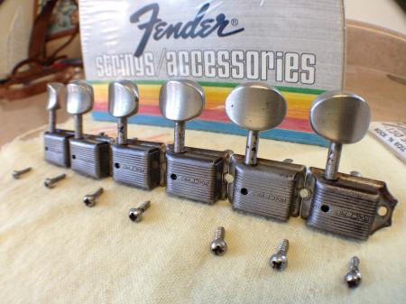 1957 ORIG FEB 57 TUNERS WITH SCREWS FENDER STARTOCASTER