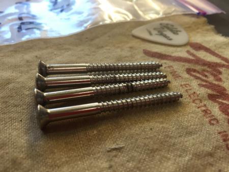 1961 Original PRE CBS Fender Strat 4 Neck Plate Screws 