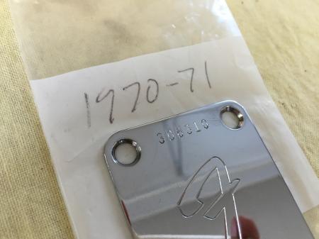 1970 Or 1971 Orig Fender Strat Neck Plate