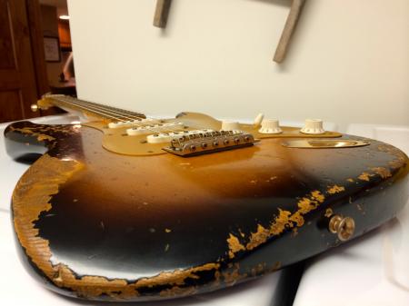 1956 V Neck 2012 Fender Heavy Relic Strat Gold Anodized Parts