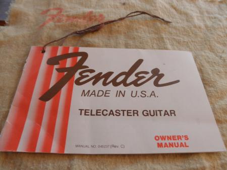 1981 Fullerton CA Fender Telecaster Owners Manual
