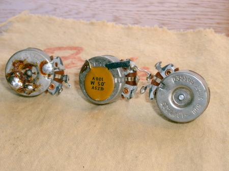 1974 ORIG FENDER STRATOCASTER POTS