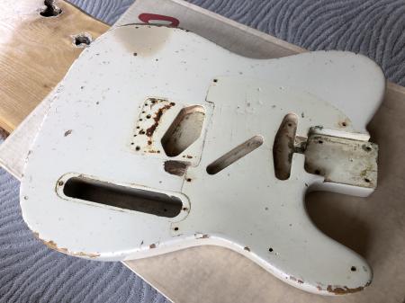 1963 Fender Telecaster ... RARE ....  RED Mahogany Olympic White Body