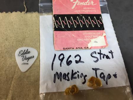 1962 Original Fender Strat  Pickup Both Masking Tape Wire Holder