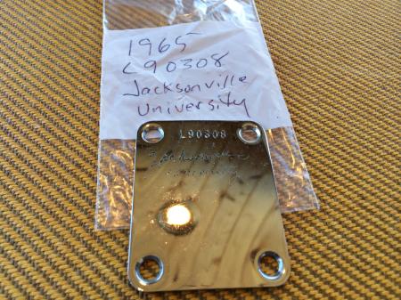 1965 Original Fender Strat Tele Neck Plate L90308