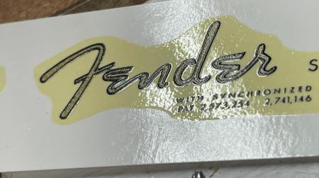 1962 1963 1964 Fender Srat Waterslide Restoration Headstock Decal