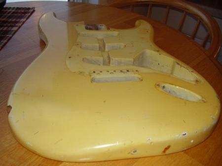 1975 ORIG FINISH FENDER STRAT WHITE BODY FOR 4 BOLT NECK