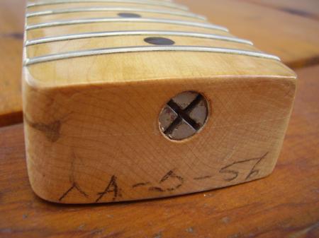 1956 2-56 ORIG FENDER STRAT NECK WITH ROUND STRING TREE