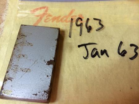 1963 Orig  Fender Strat Tremolo Bridge Block