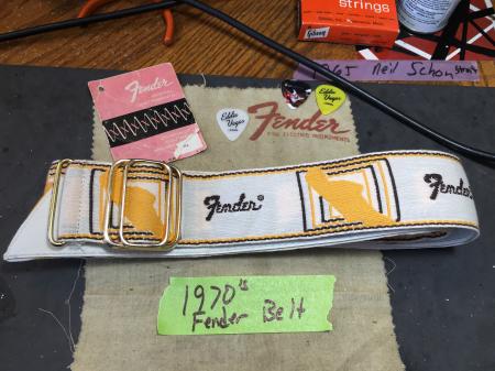 1970 Orig  Fender Mens White Belt Cool Collector Item