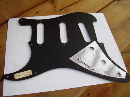 1977 ORIG BLACK FENDER STRAT PICKGUARD