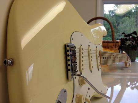 2012 Fender Strat Pro USA Custom Shop Aged Olympic White Nitro Finish 