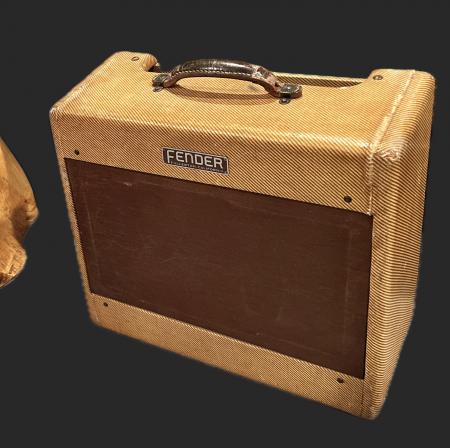 1953 Fender Tweed Deluxe Wide Panel 5C3 Empty Amp Cabinet With Orig Jensen Speaker