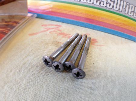 1961 Orig Fender Stratocaster PRE CBS Neck Plate Screws