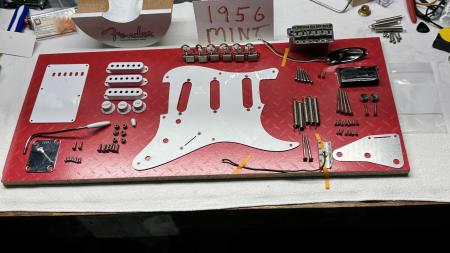 1956 FENDER STRATOCASTER All Bake Lite Bridge Pickguard Screws Neck Plate & More