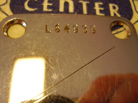 1964 Fender Stratocaste Neck Plate