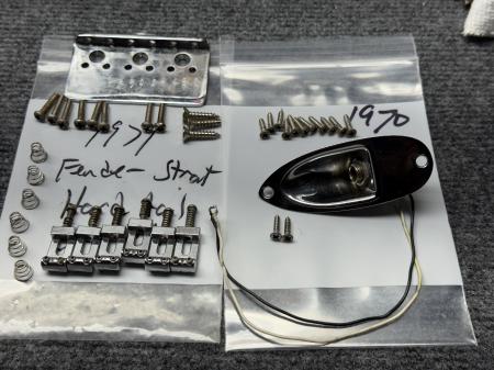 1971 Fender Strat Hardtail Bridge Output Jack Pickup Pickguard Screws