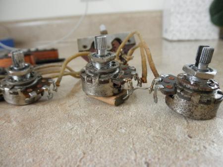 1960 Orig Vol & Tone Pots with 3 Way