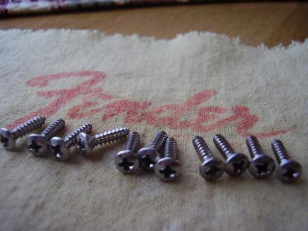1961 Orig Pre CBS Fender Strat Pickguard (11) Screws