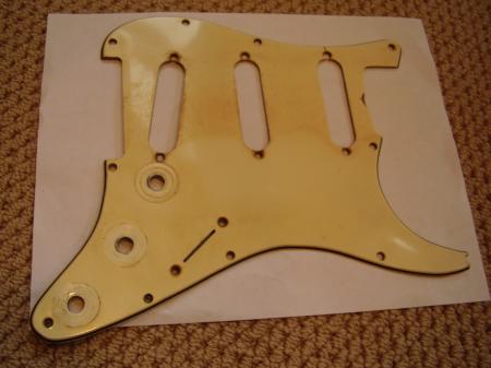 1969 ORIGINAL PEARLIOD BACK FENDER STRATOCASTER PICKGUARD