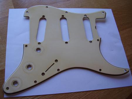 1965 NICE PATINA FENDER STRAT PICKGUARD