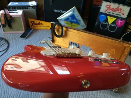 1960 Fender NOS Fiesta Red Custom Shop 2011 Strat 9.5 Radius 6105 Frets 5 Way