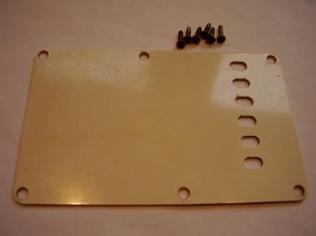 1959 1st YEAR SLABOARD STRAT BACK COVER & SCREWS